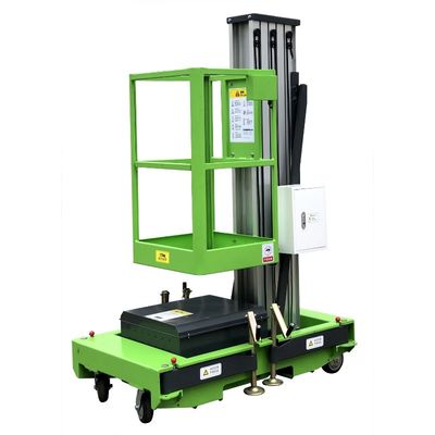 8 Meters Single Mast Vertical Lifting Platform 130kg Load Easy Moving