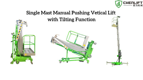 6m Lifting Height Mobile Aerial Work Platform Lift With Aluminum Profile