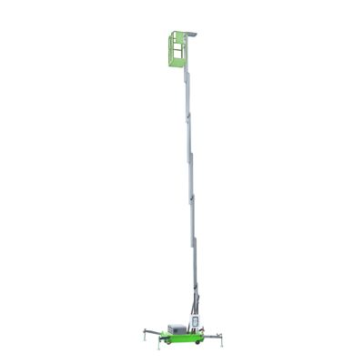 Aluminum Aerial Work Platform Single Mast Man Lift 8 Meters Lifting Height Vertical Lift