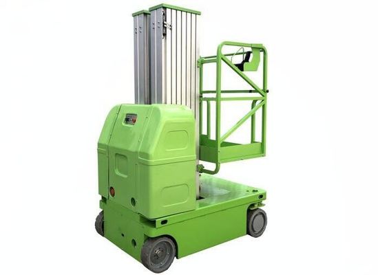 Aluminum Aerial Work Platform Double Mast Self propelled Vetical Lift 9 Meters