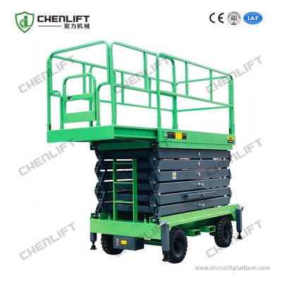 500Kg Hydraulic Lift Platform Scissor Lift For Working At Height 12 Meters Man Lift