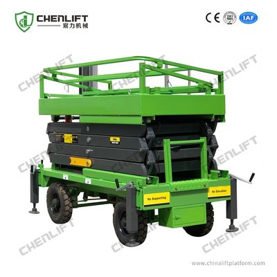 6 Meters Industrial Hydraulic Lift Platform Scissor Lift Aerial Work Platform 1 Ton Load