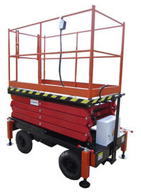 Industrial mobile scissor lift table , 500Kg pneumatic pallet scissor lift