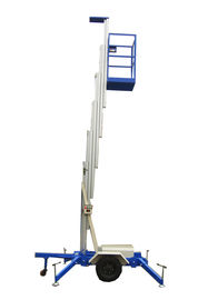 8m Lifting Height Single Mast Aluminum Aerial Work Platform with 130Kg Loading Capacity