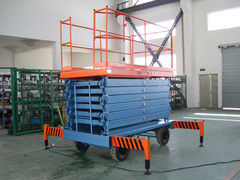 Hydraulic vertical lift platform , 450Kg single mast mobile hydraulic man lift