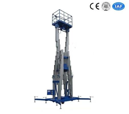 Multi Mast Aluminum Profile Aerial Work Platform 16m Platform Height with Motorized Wheel