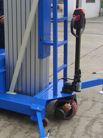 Electrical Pulling Device Quadruple Mast Aerial Work Platform 300Kg Load And 12 Meters Lifting Height