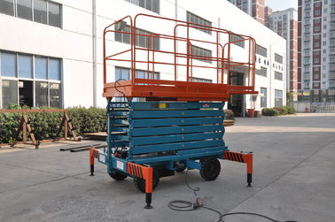2.2Kw Industrial 11 Meters Mobile Scissor Lift for Library, Restaurant