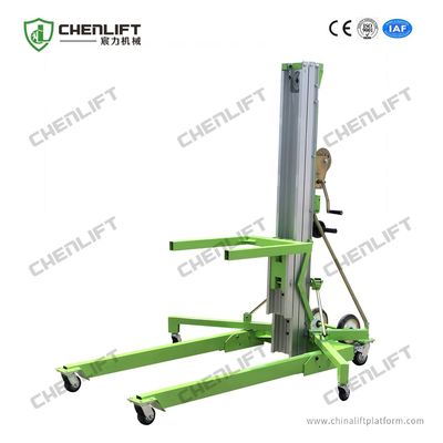 Aluminum Manual Material Lift Equipment 6 Meters 300Kg Loading Capacity