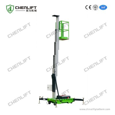 130kg Load Aluminum Aerial Work Platform , Vertical Mast Lift With Long Life