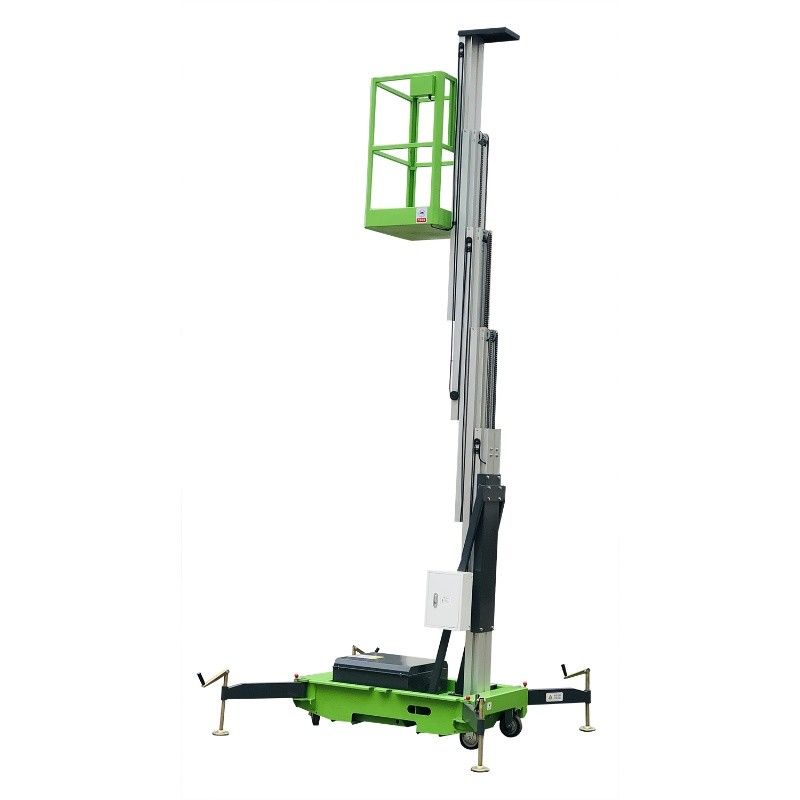 Single Mast Vertical Lift Aluminum Mobile Aerial Work Platform